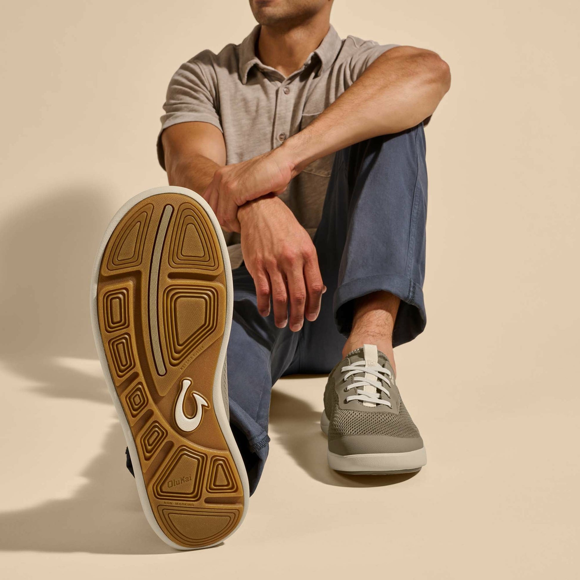 Olukai Moku Pae Boat Shoes - Clay / Tapa