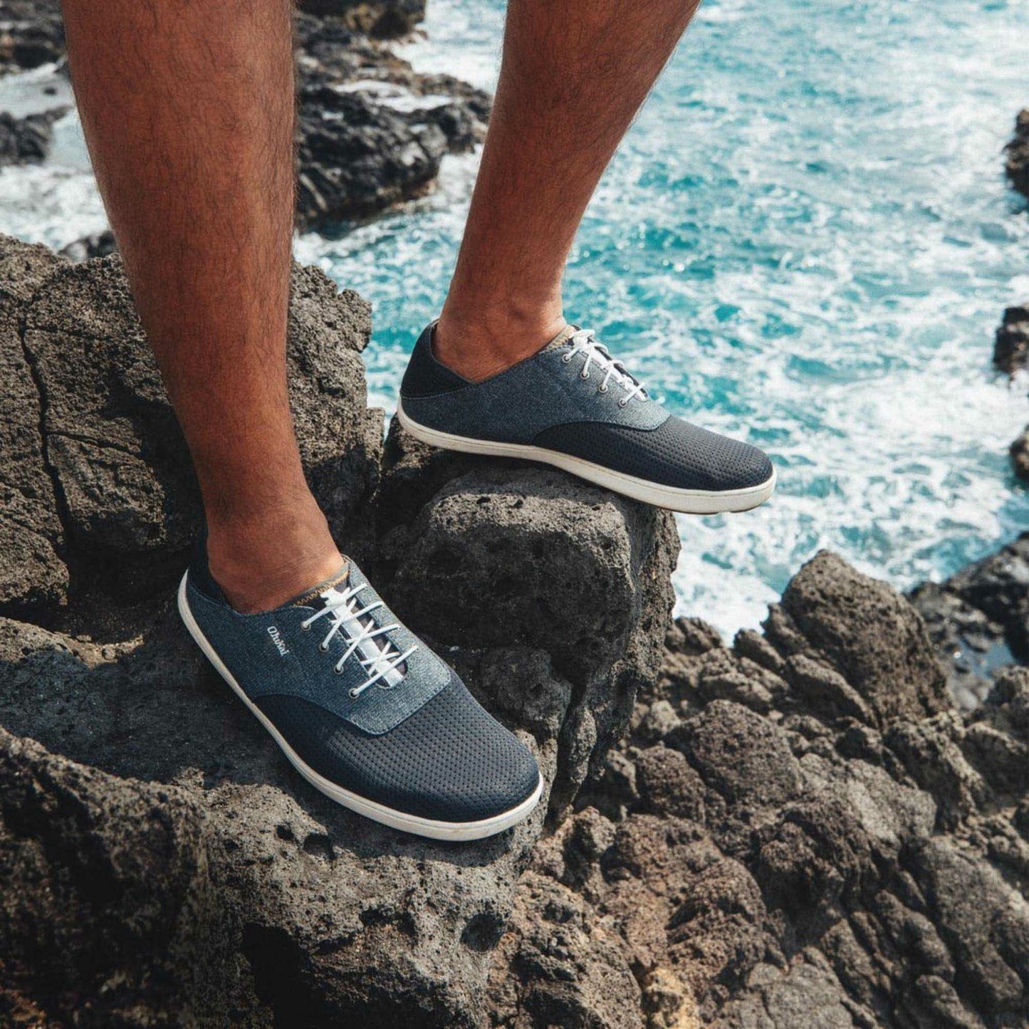 Olukai Nohea Moku Boat Shoes - Dark Shadow