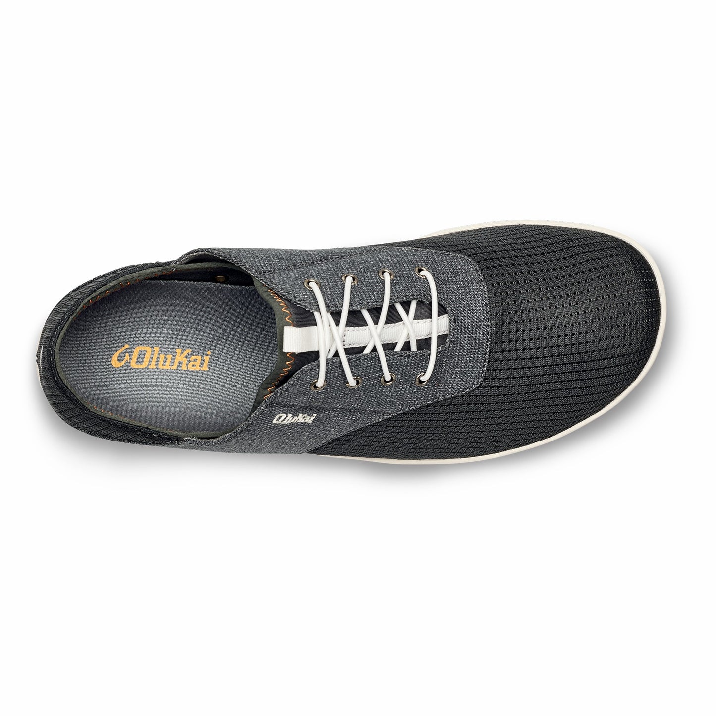 Olukai Nohea Moku Boat Shoes - Dark Shadow