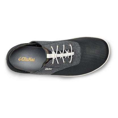 Olukai Nohea Moku Boat Shoes - Dark Shadow