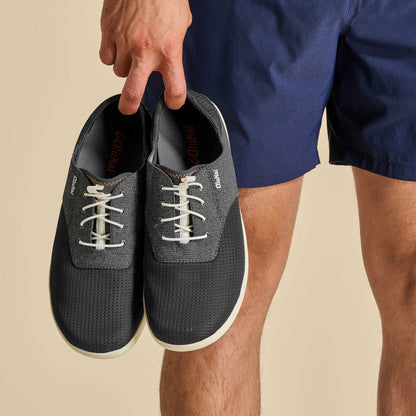 Olukai Nohea Moku Boat Shoes - Dark Shadow