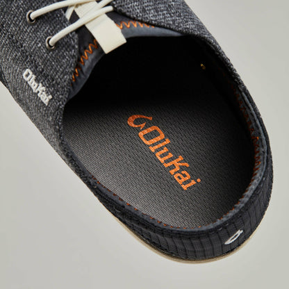 Olukai Nohea Moku Boat Shoes - Dark Shadow