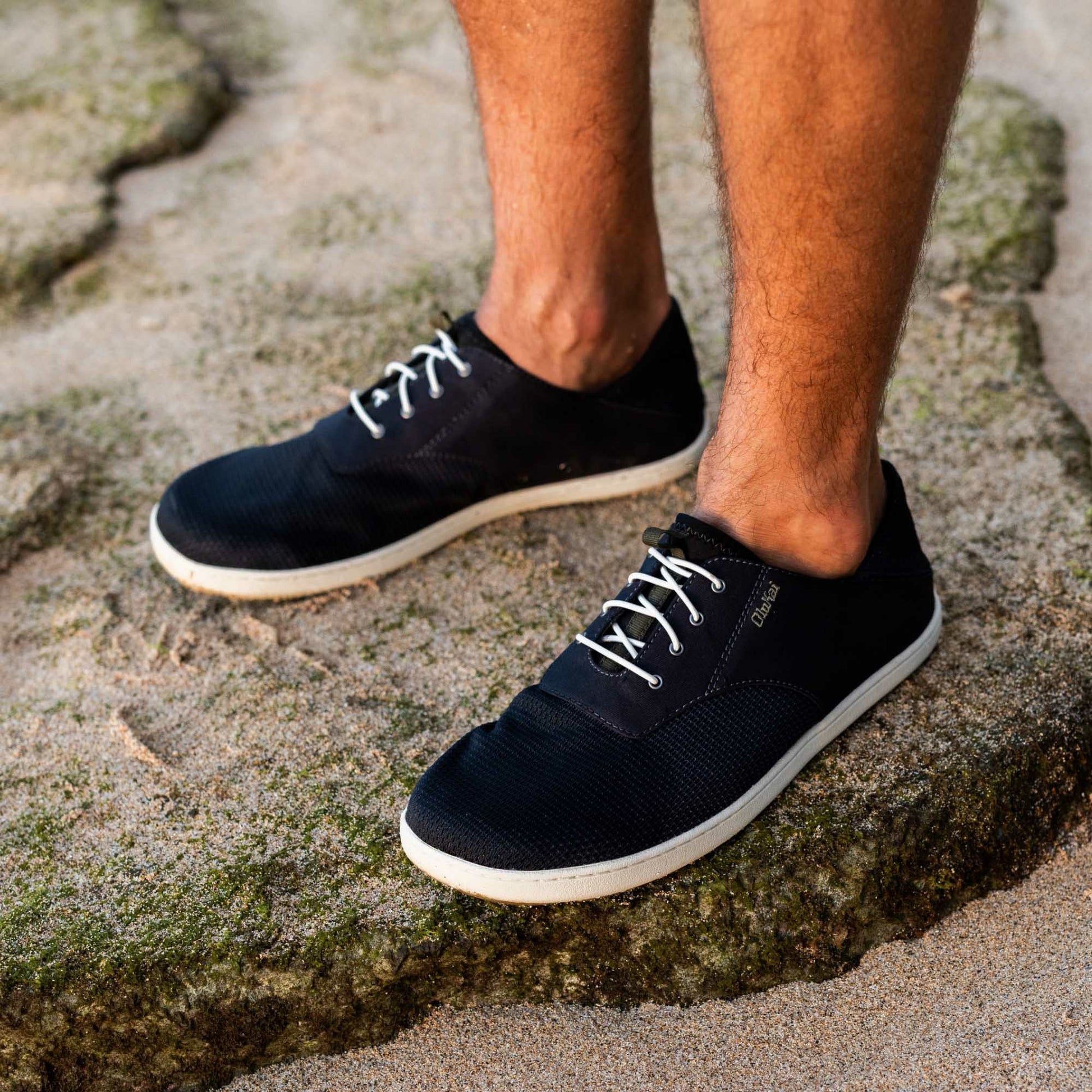 Olukai Nohea Moku Boat Shoes - Black