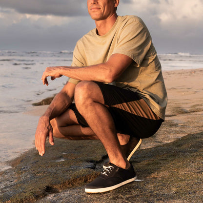 Olukai Nohea Moku Boat Shoes - Black