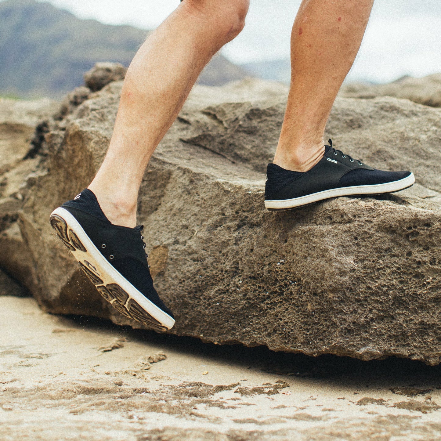 Olukai Nohea Moku Boat Shoes - Black