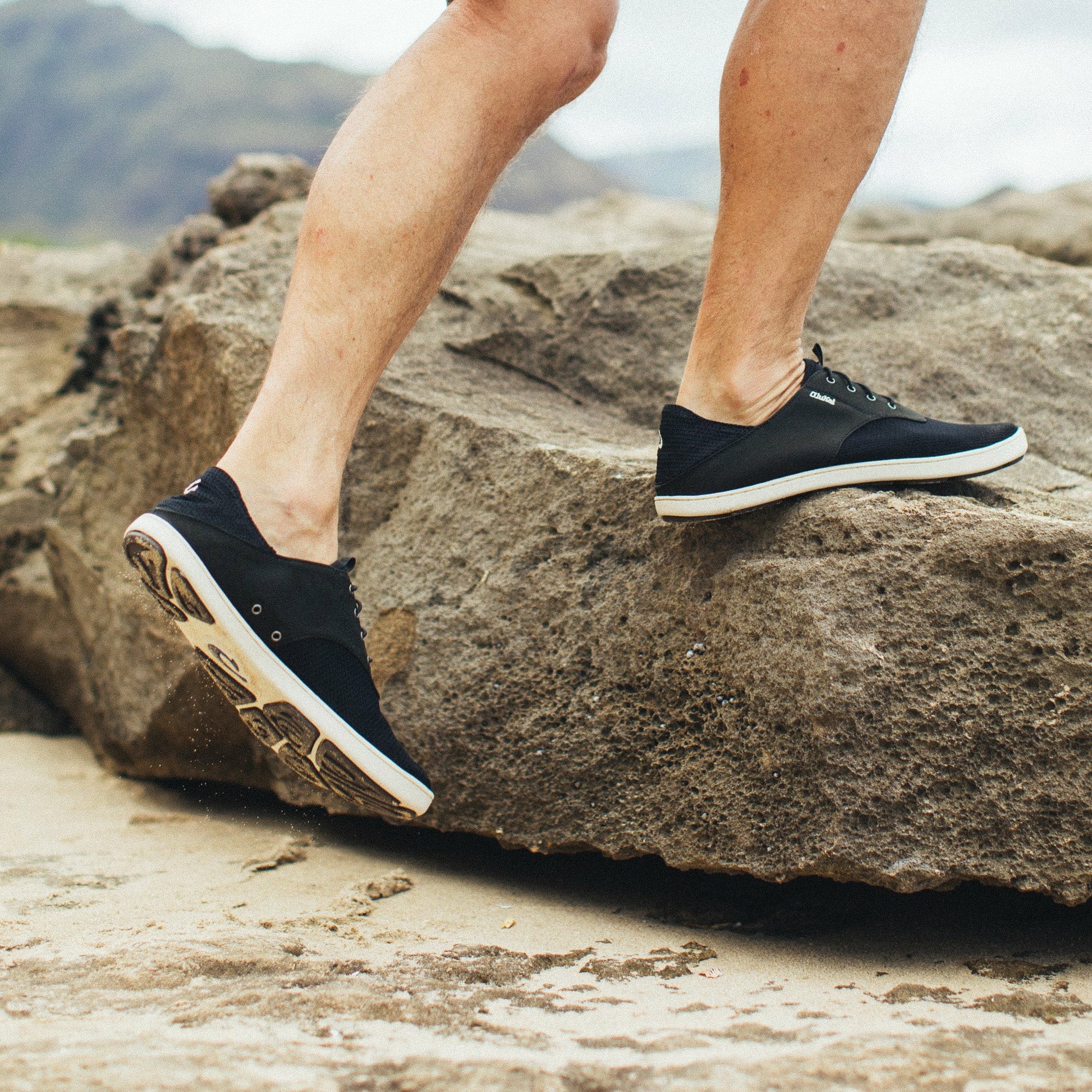 Olukai Nohea Moku Boat Shoes - Black