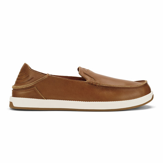 Olukai Kākaha Nia Men‘s Leather Slip-On Shoes - Fox