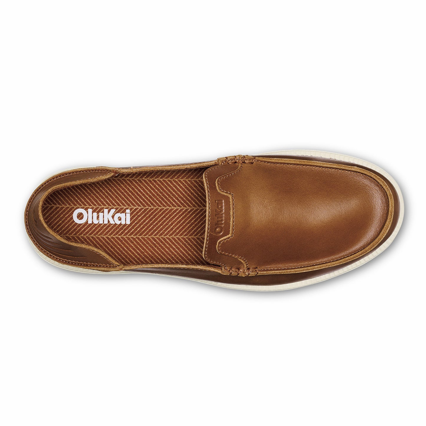 Olukai Kākaha Nia Men‘s Leather Slip-On Shoes - Fox