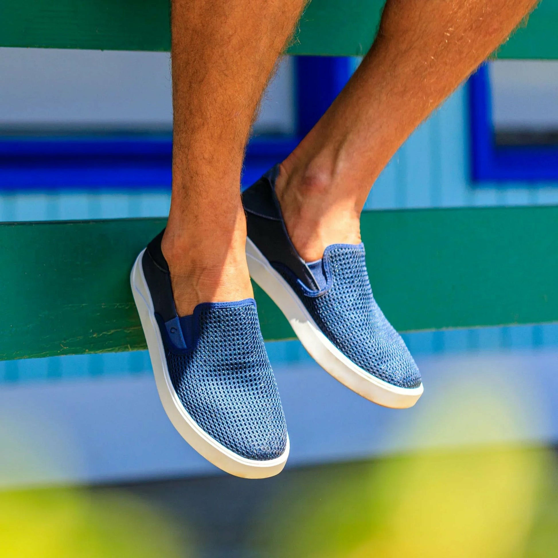 Olukai Lae‘ahi Slip-On Sneakers - Blue Depth