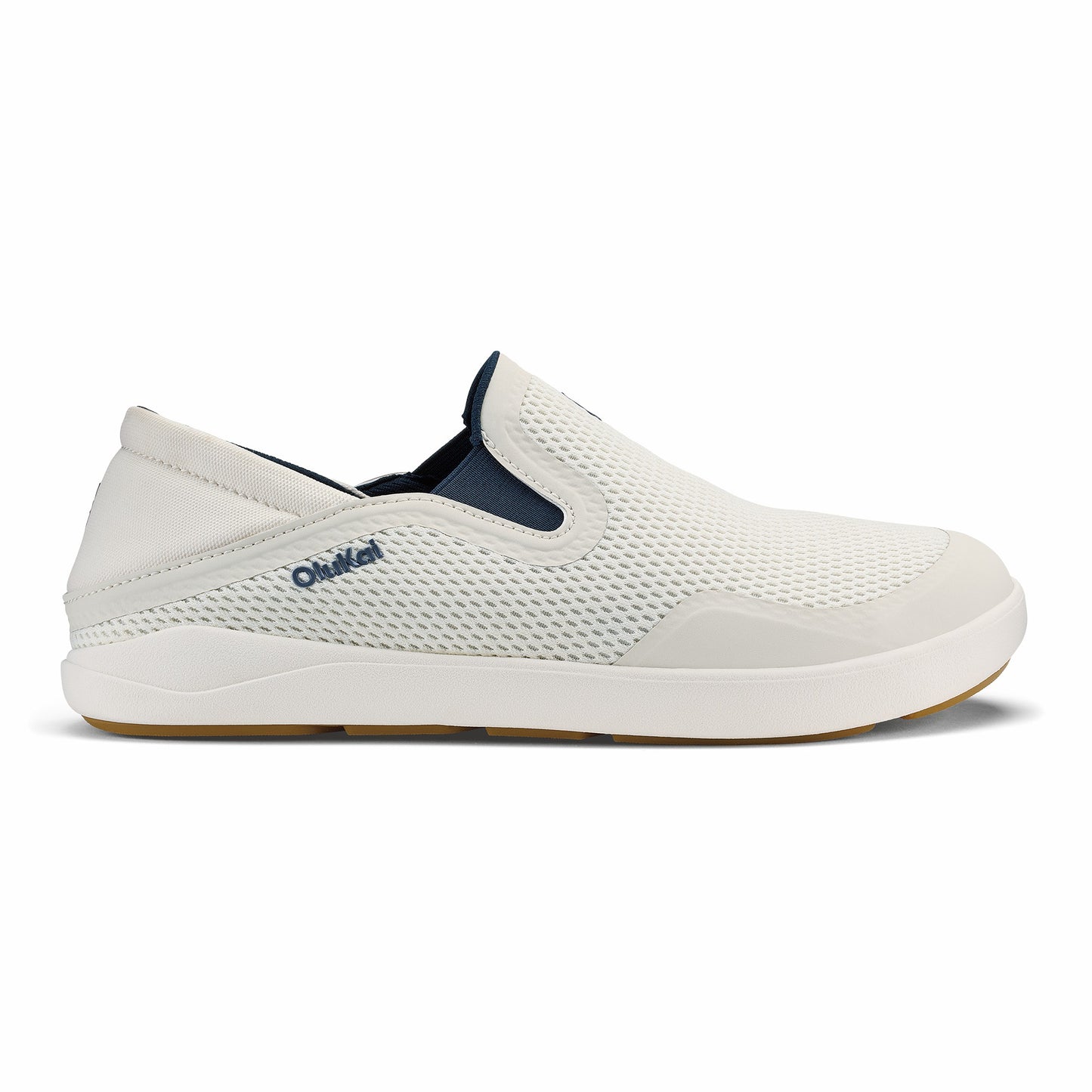 Olukai Moku Slip On - White Sand / Trench Blue