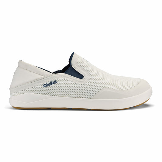 Olukai Moku Slip On - White Sand / Trench Blue