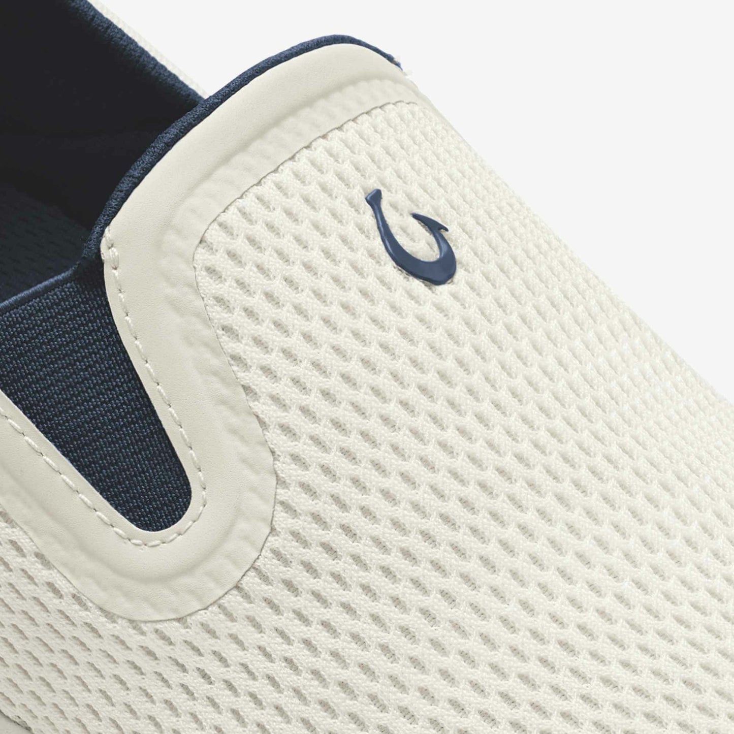 Olukai Moku Slip On - White Sand / Trench Blue