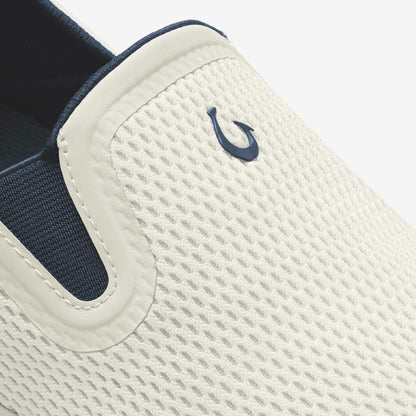 Olukai Moku Slip On - White Sand / Trench Blue