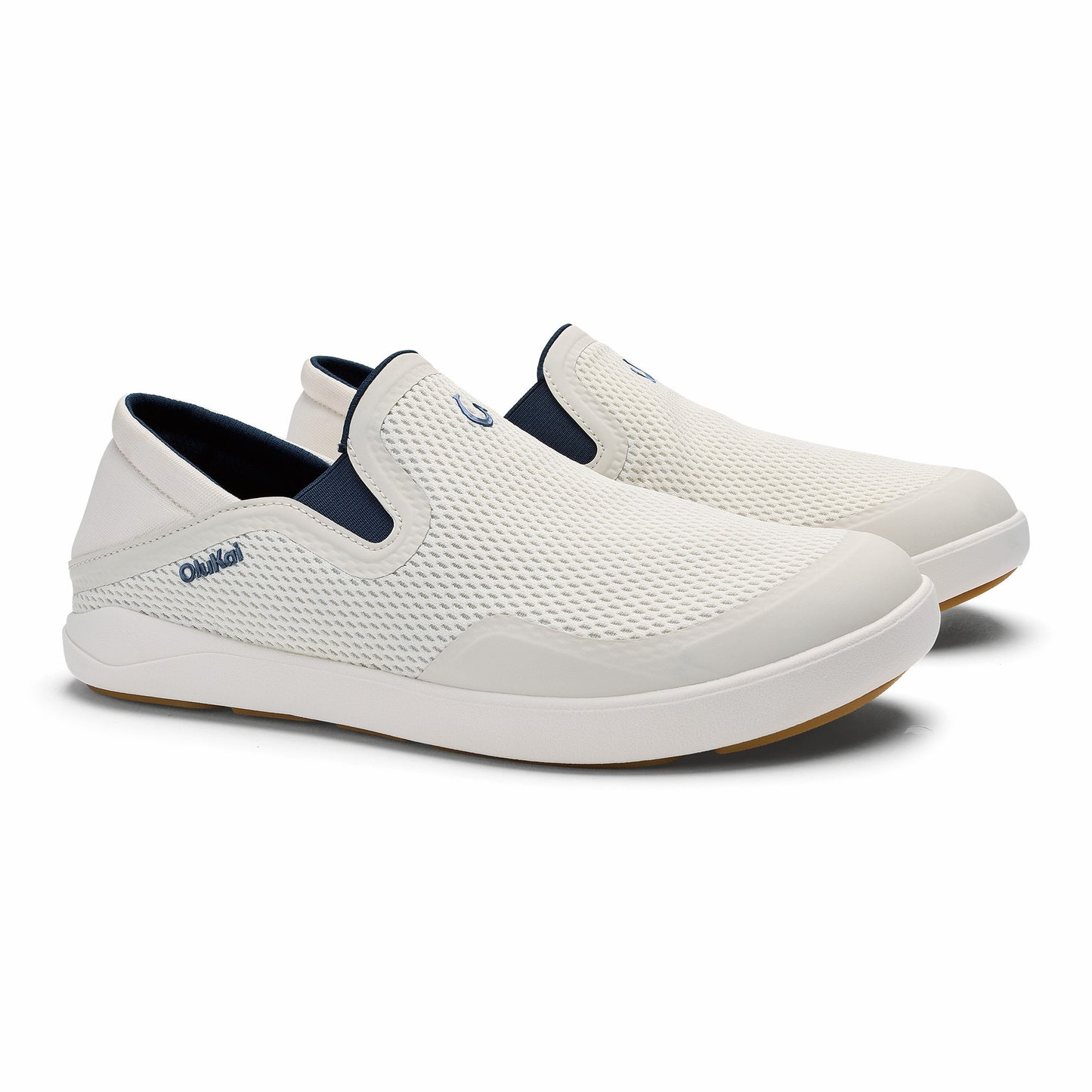 Olukai Moku Slip On - White Sand / Trench Blue