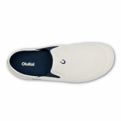 Olukai Moku Slip On - White Sand / Trench Blue