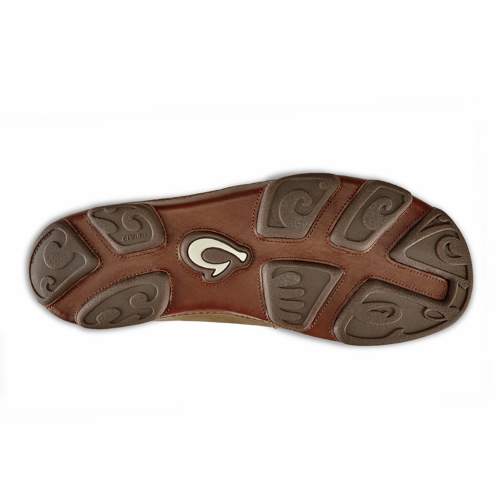 Olukai Moloā Leather Slip On Shoes - Ray / Toffee