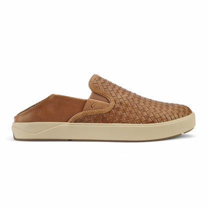 Olukai Lae‘ahi Lauhala Leather Slip-On Sneakers - Fox