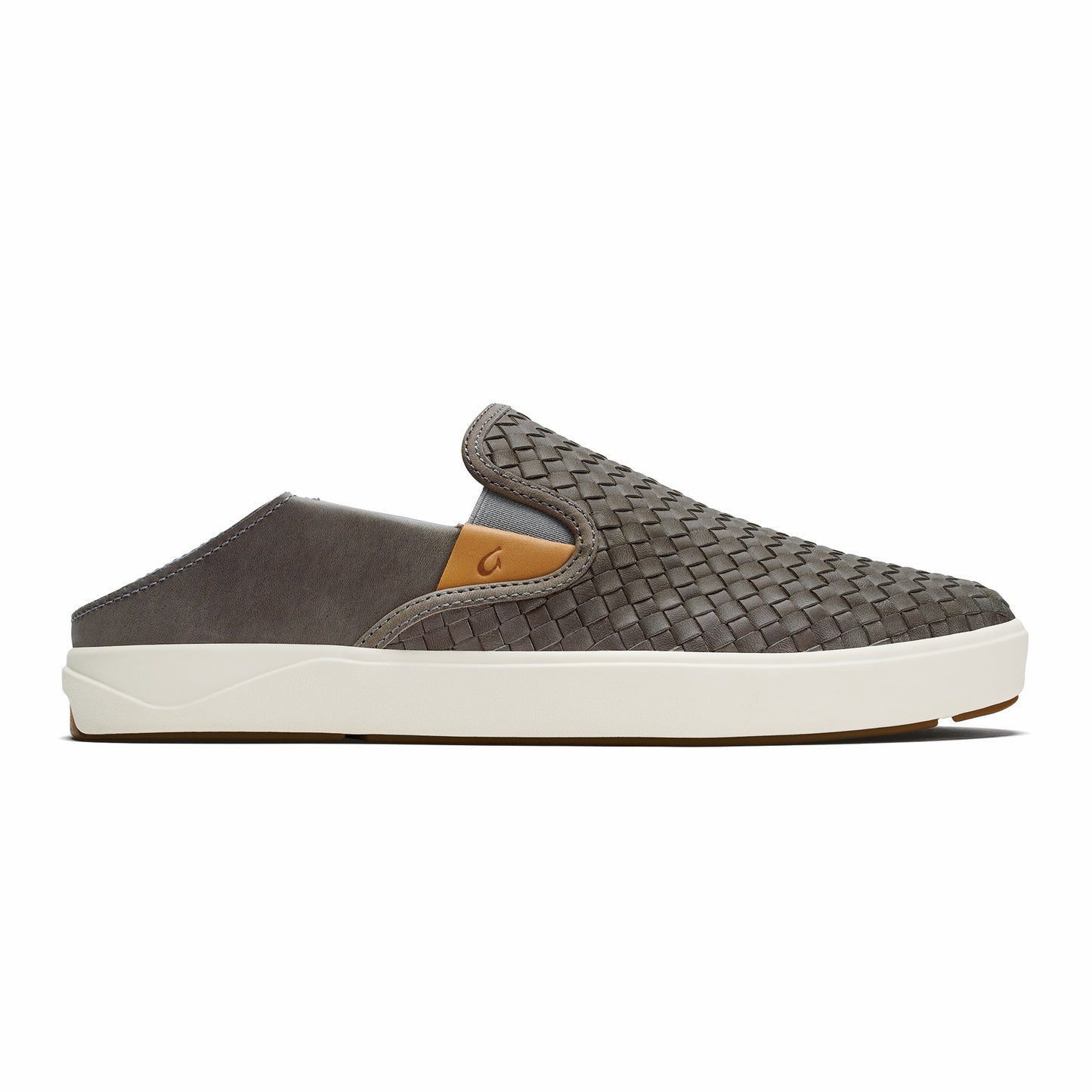 Olukai Lae‘ahi Lauhala Leather Slip-On Sneakers - Ash