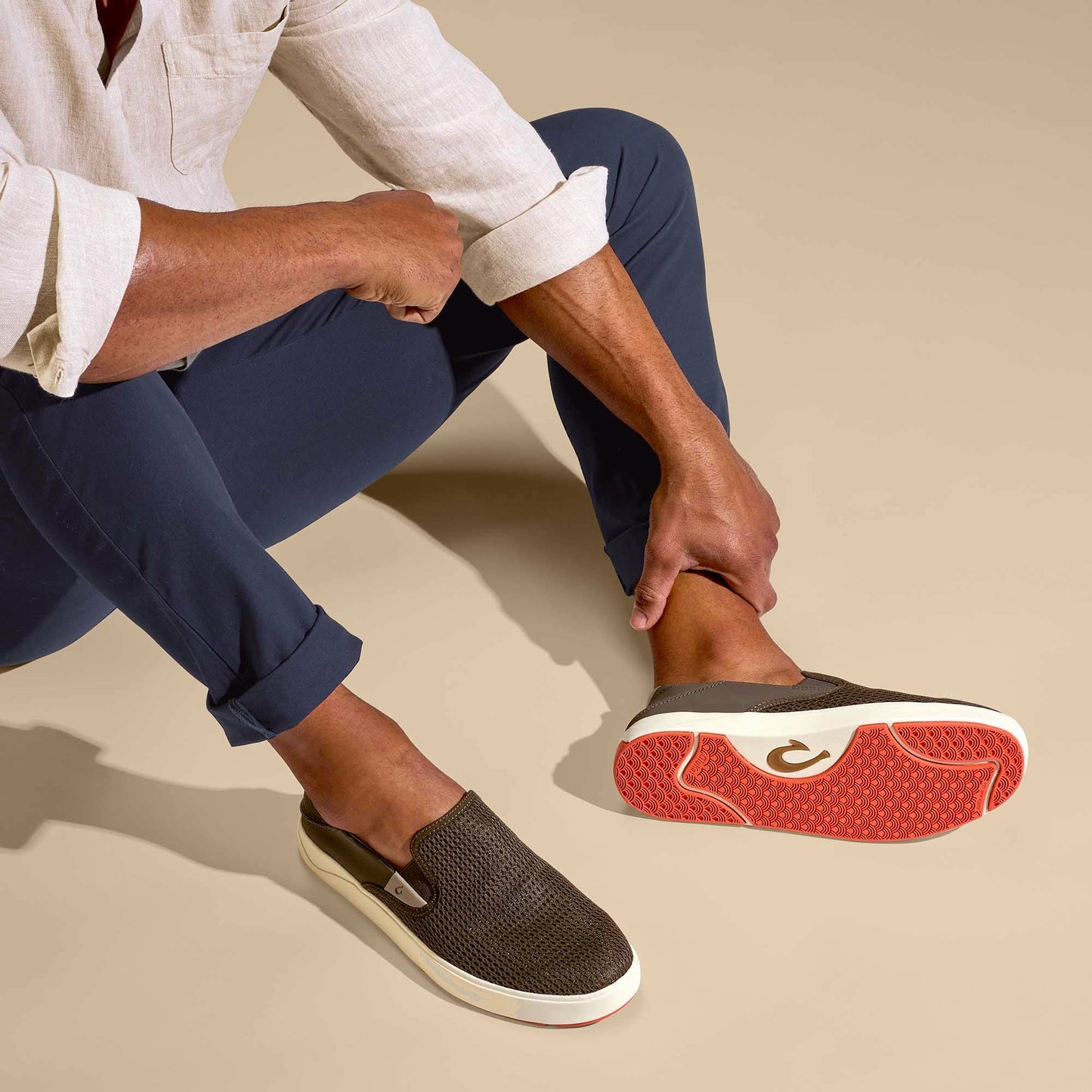 Olukai Lae‘ahi Slip-On Sneakers - Kona