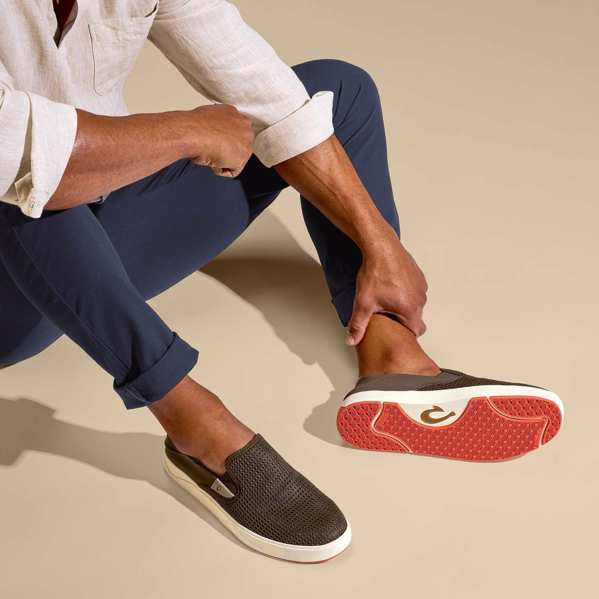 Olukai Lae‘ahi Slip-On Sneakers - Kona