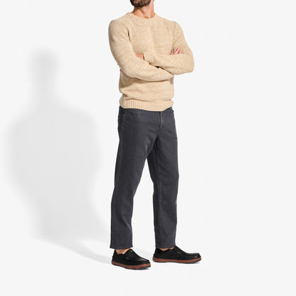 Olukai Moloā Leather Slip On Shoes - Black / Toffee