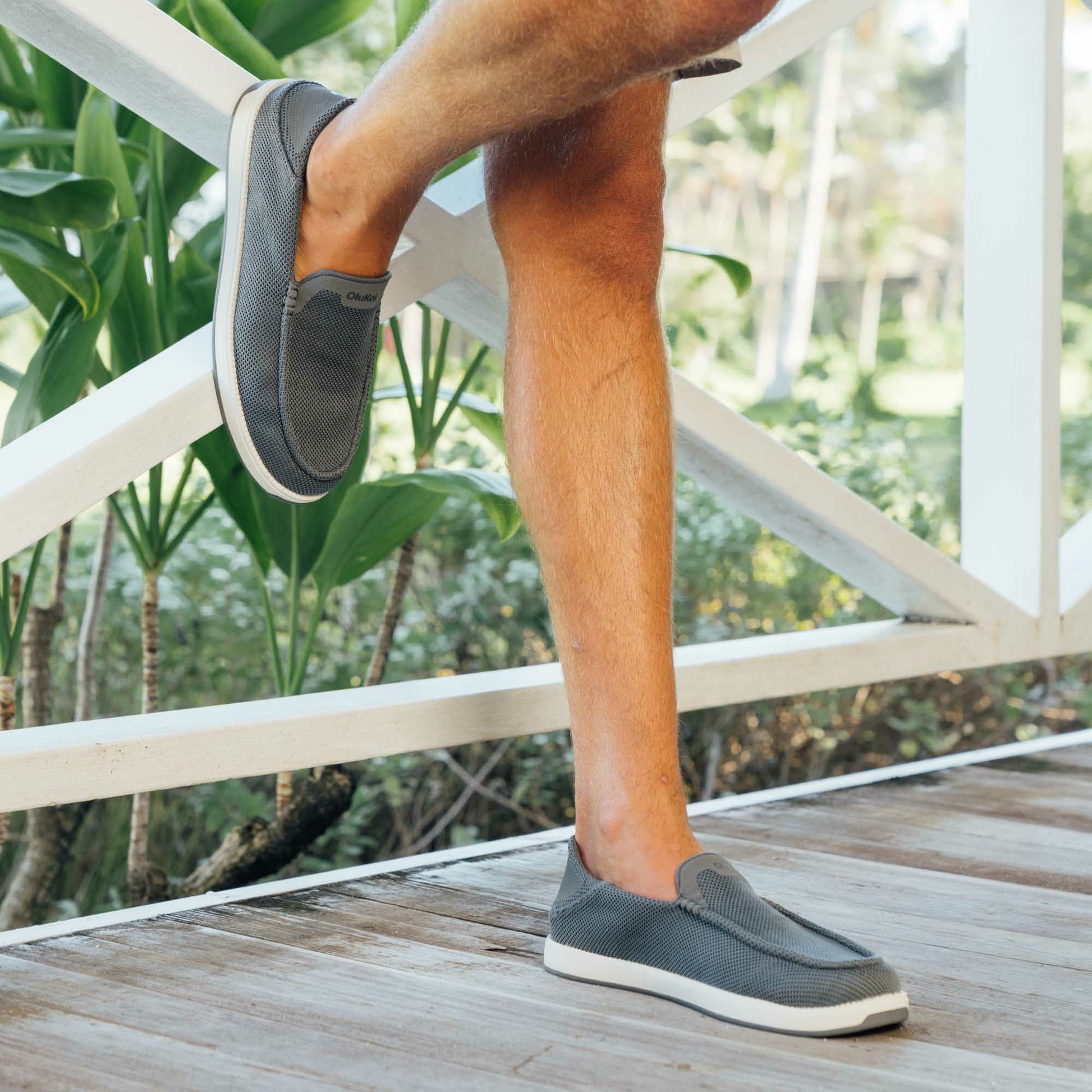 Olukai Kākaha Mesh Men‘s Slip-On Shoes - Rock