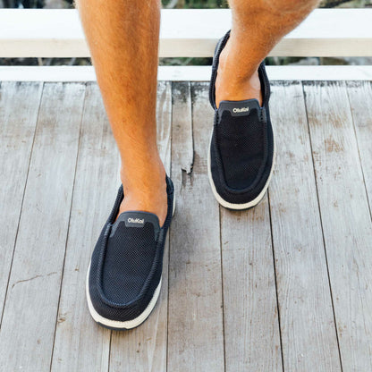 Olukai Kākaha Mesh Men‘s Slip-On Shoes - Navy