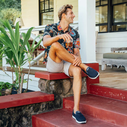 Olukai Kākaha Mesh Men‘s Slip-On Shoes - Navy