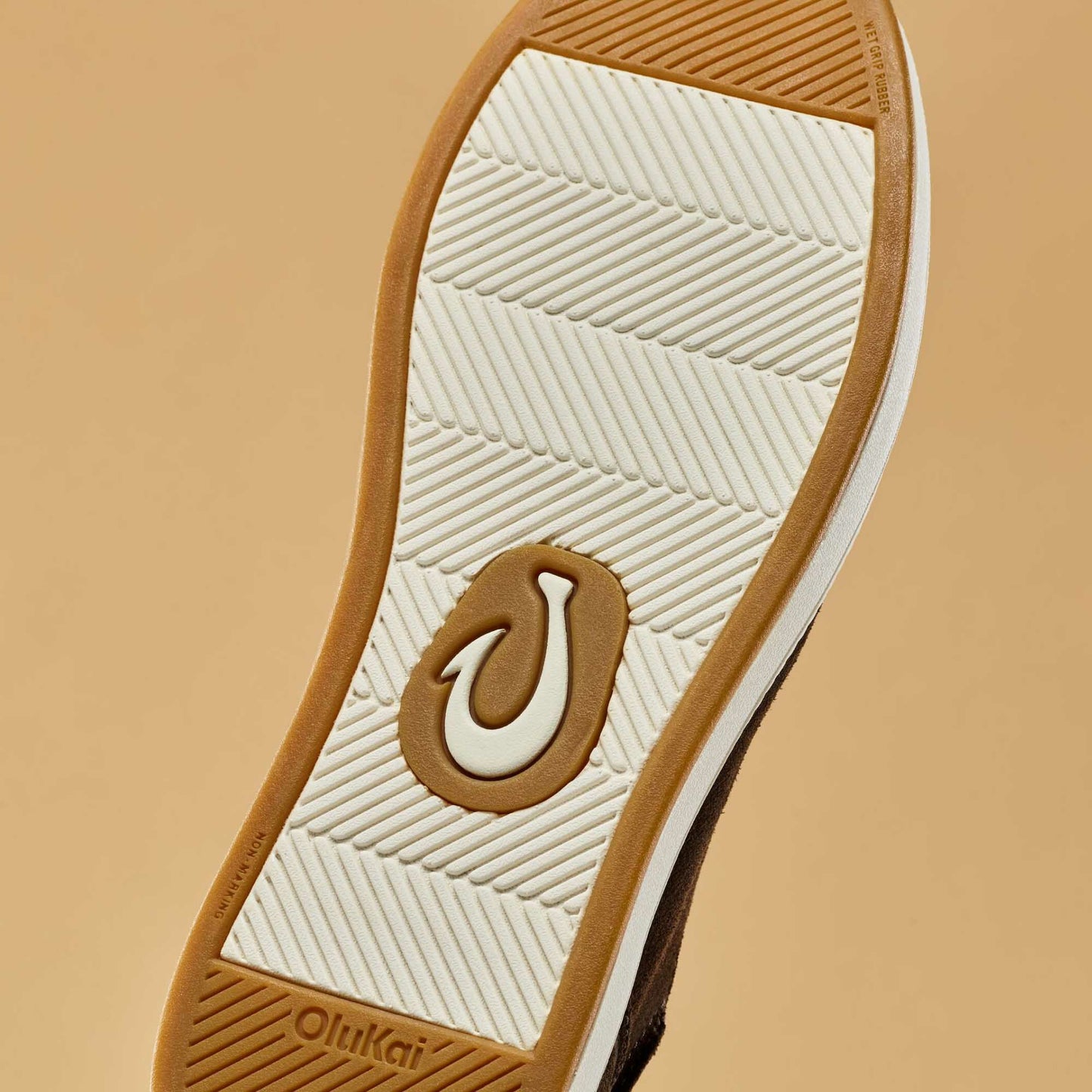 Olukai Kākaha Nia Men‘s Suede Slip-On Shoes - Dark Wood