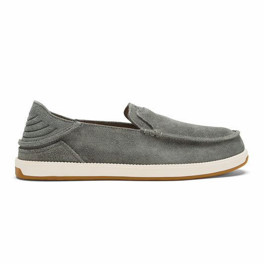 Olukai Kākaha Nia Men‘s Suede Slip-On Shoes - Ash