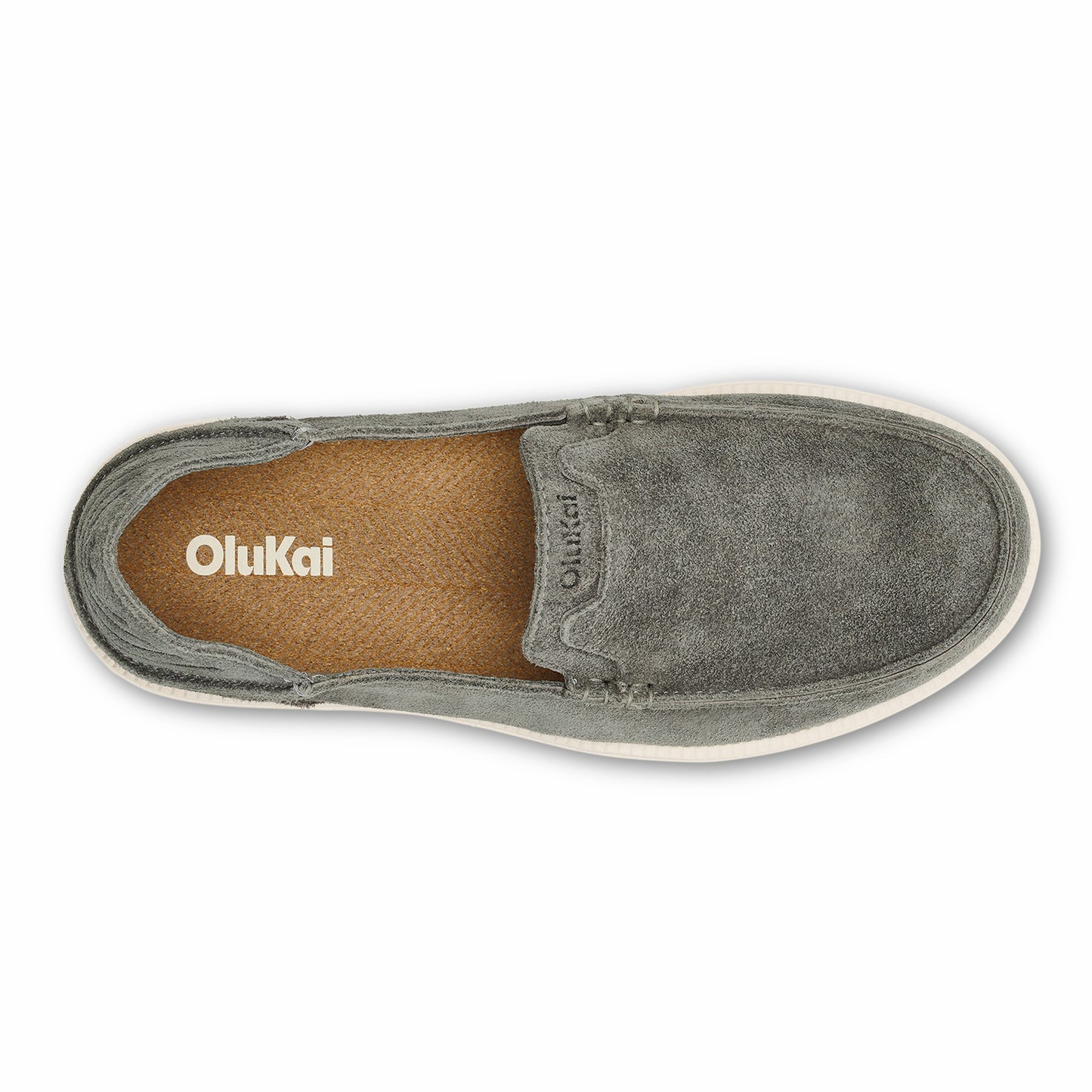 Olukai Kākaha Nia Men‘s Suede Slip-On Shoes - Ash