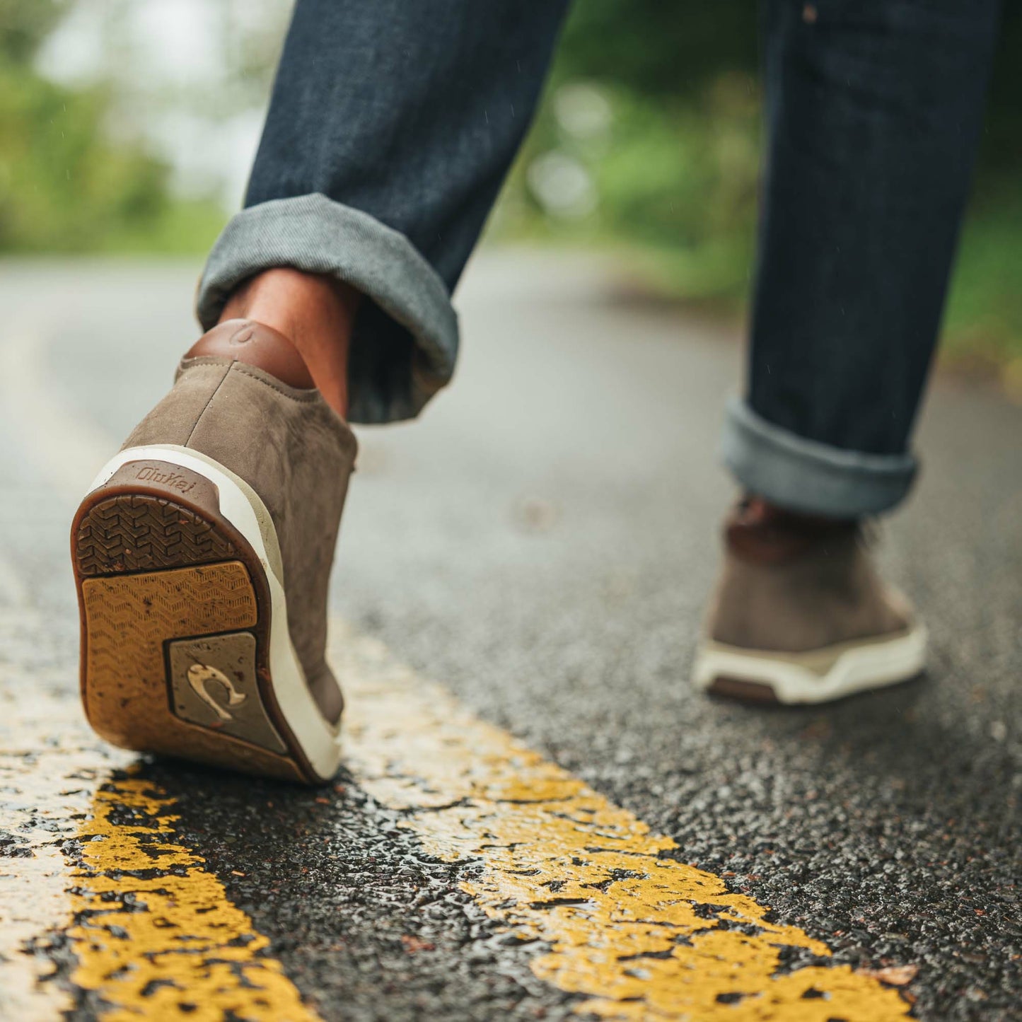 Olukai Papakū 'Ili Waterproof Leather Boots- Mustang