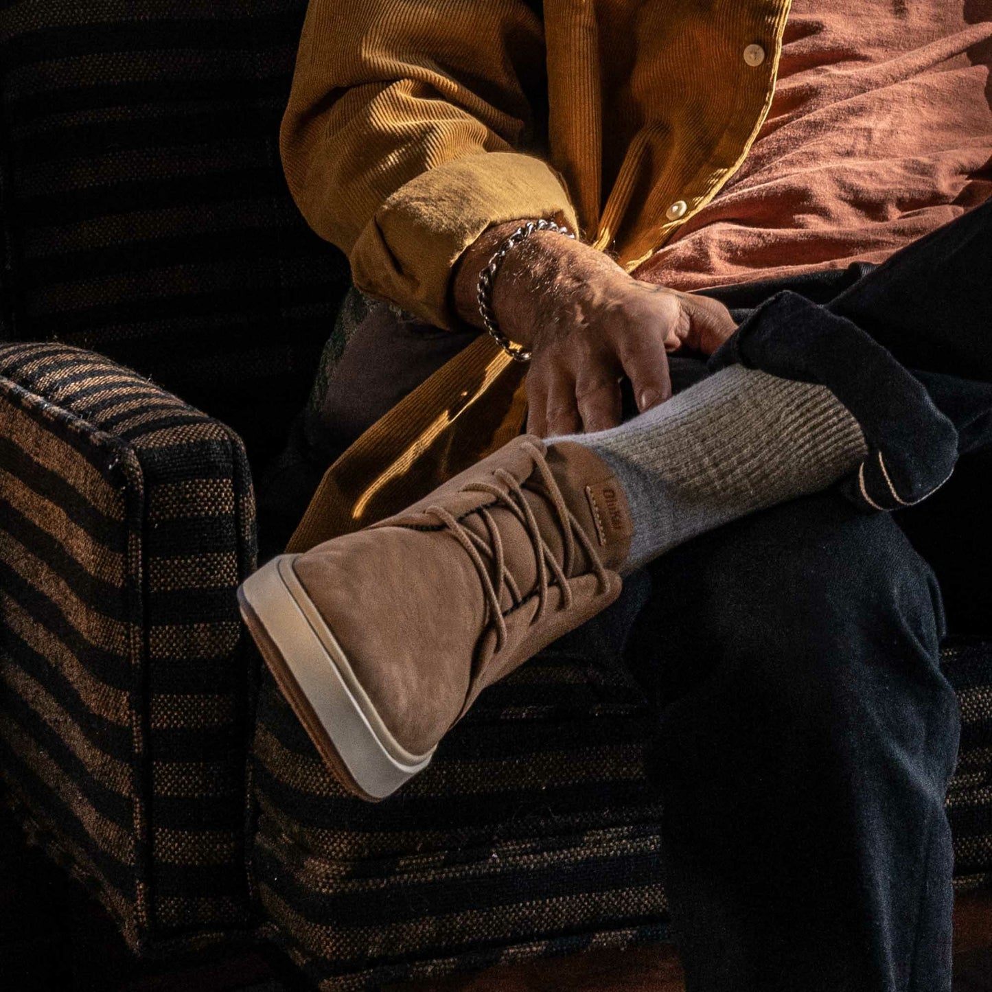 Olukai Papakū 'Ili Waterproof Leather Boots- Tan