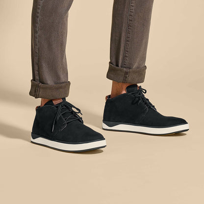 Olukai Papakū 'Ili Waterproof Leather Boots- Black