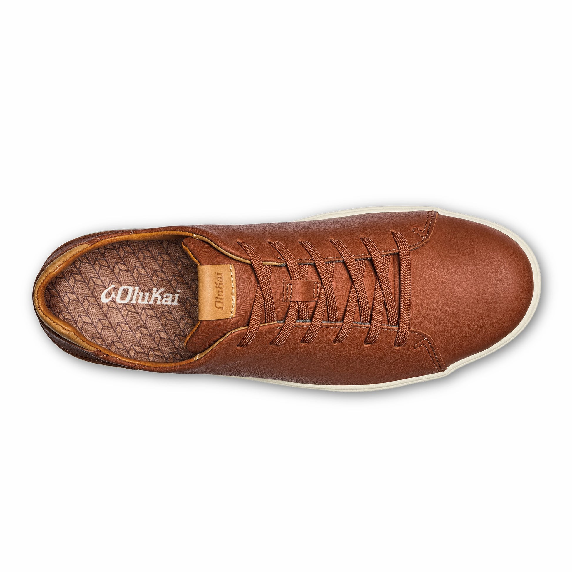 Olukai Lae‘ahi Lī ‘Ili Leather Sneakers - Kukui Brown