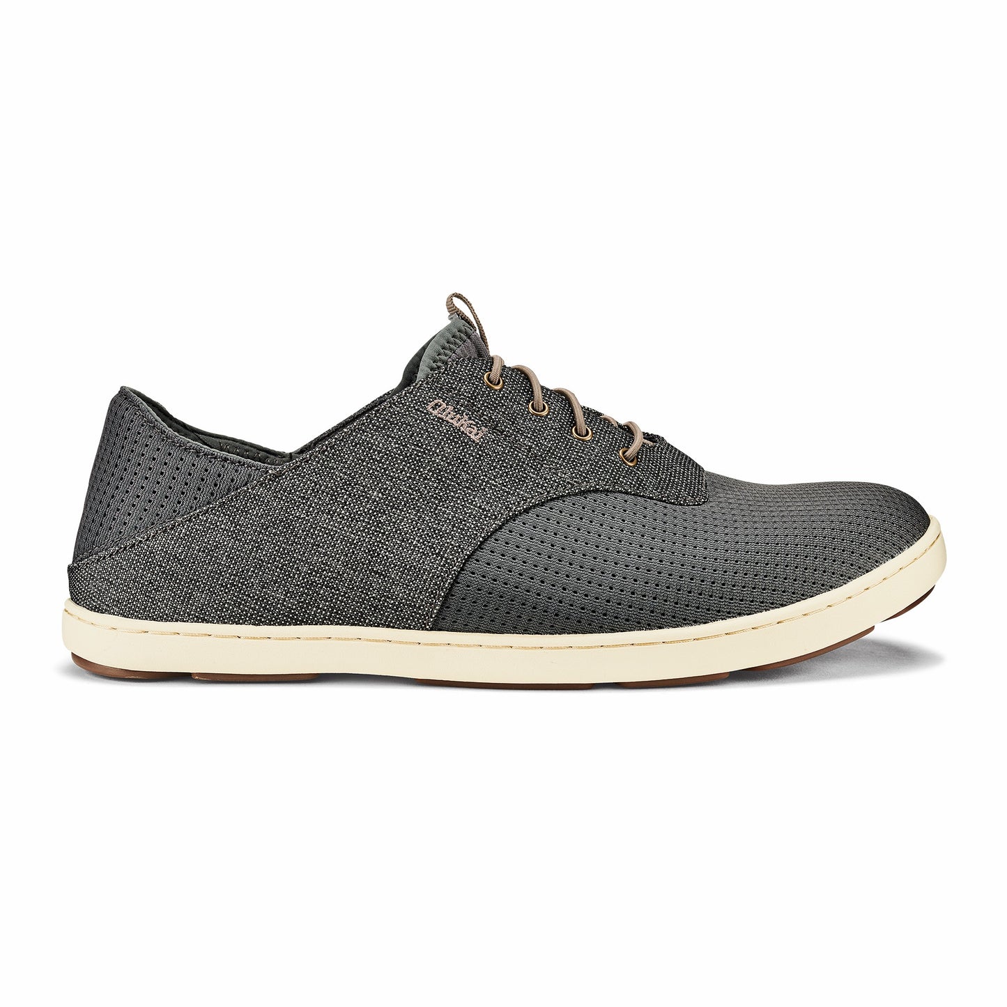 Olukai Nohea Moku Boat Shoes - Charcoal / Clay