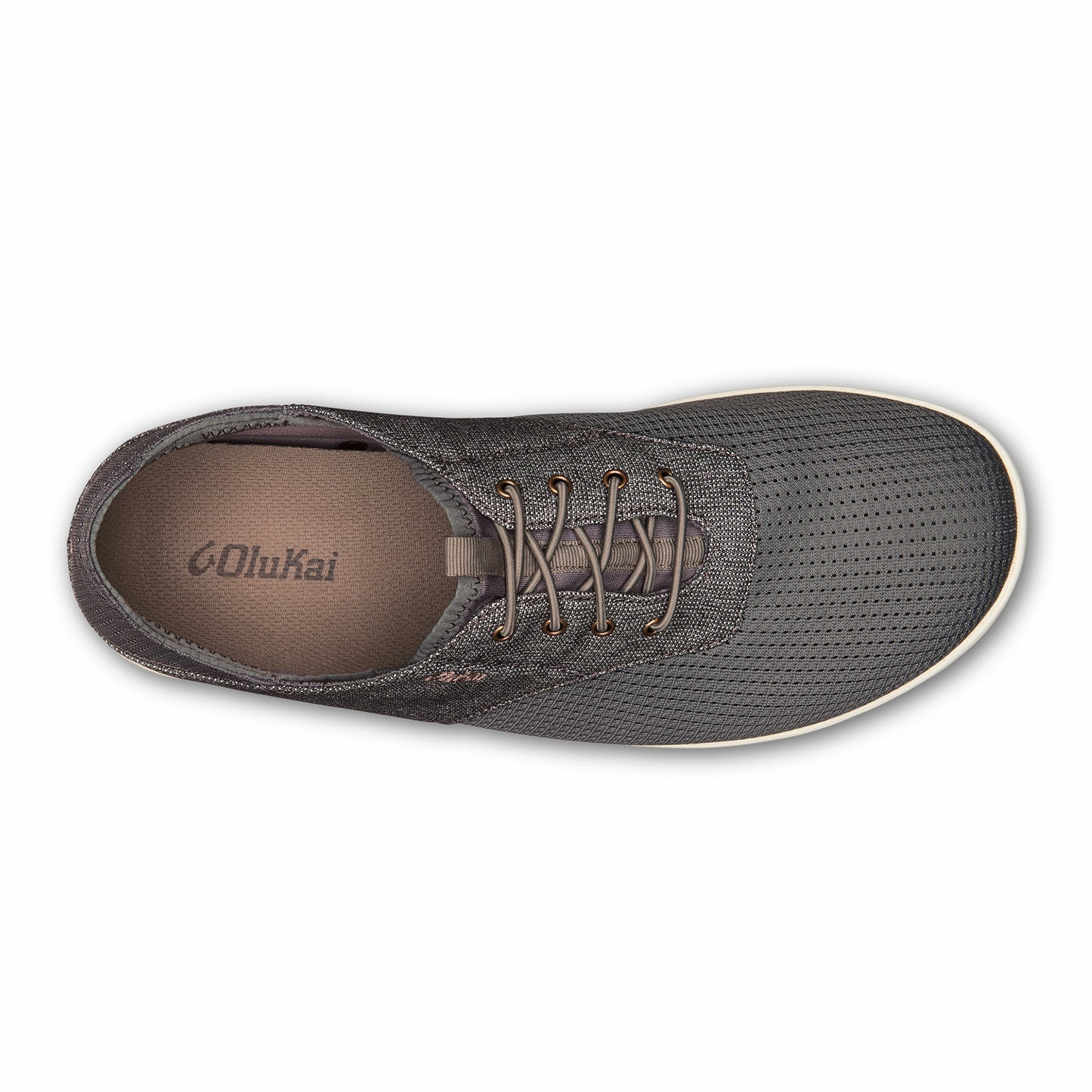 Olukai Nohea Moku Boat Shoes - Charcoal / Clay