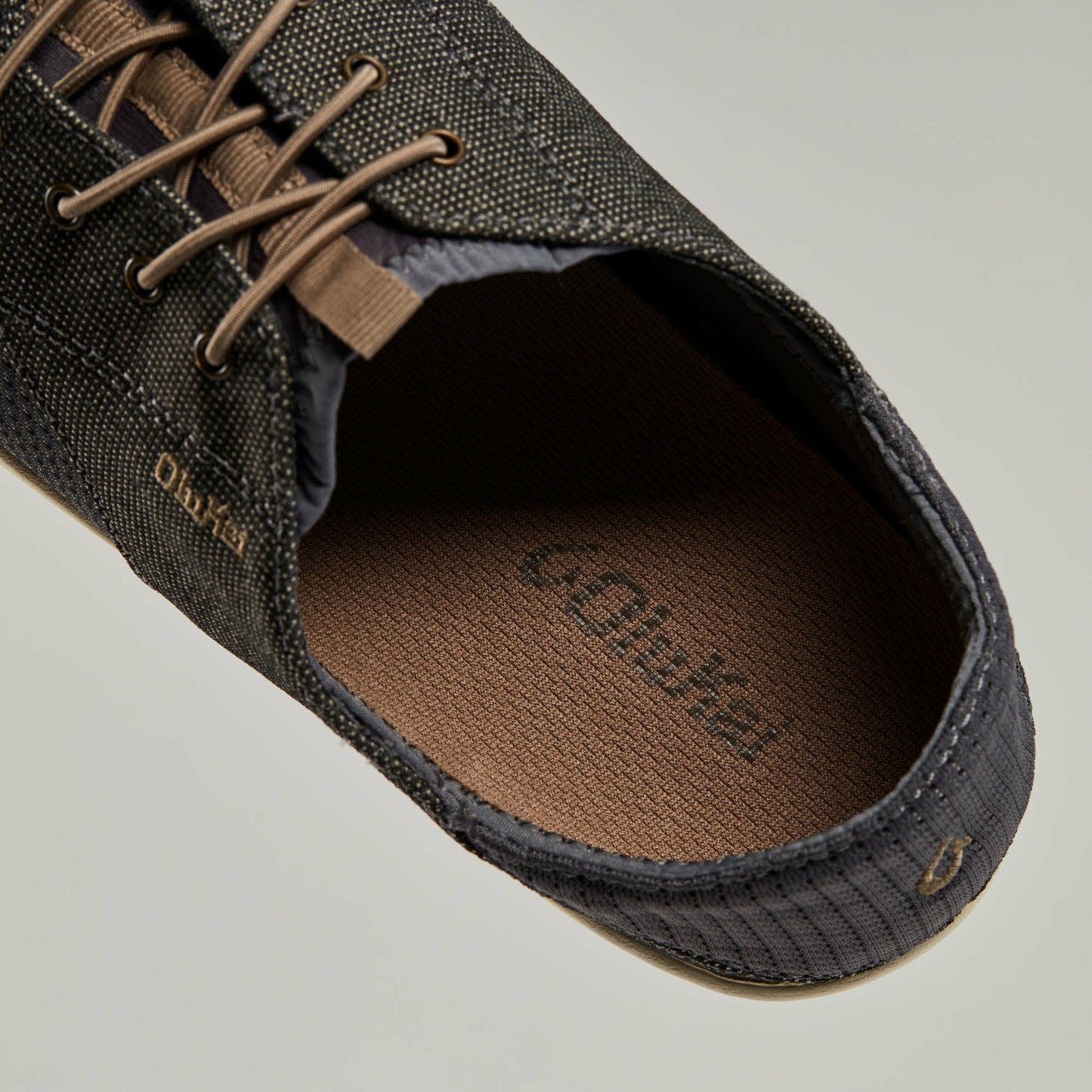 Olukai Nohea Moku Boat Shoes - Charcoal / Clay