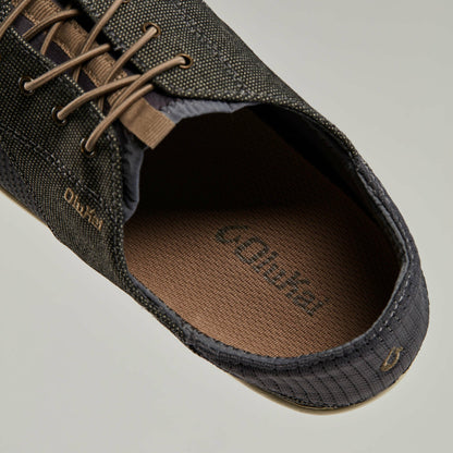 Olukai Nohea Moku Boat Shoes - Charcoal / Clay
