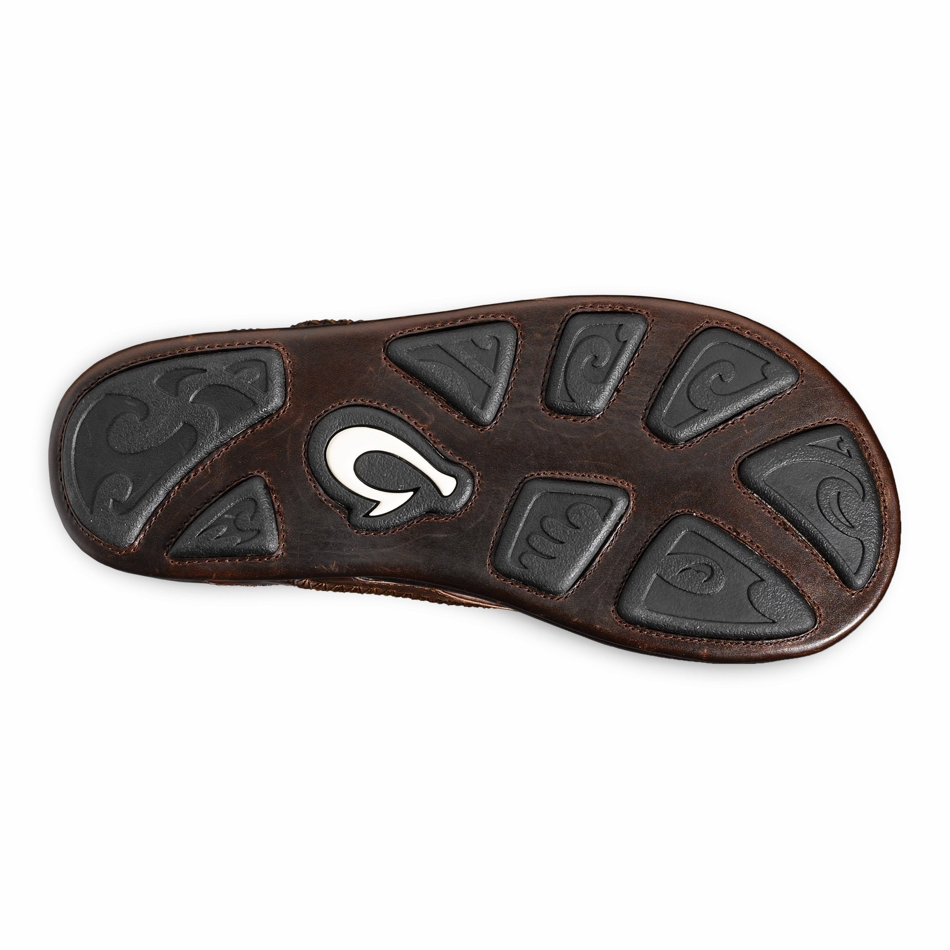 Olukai Mea Ola Leather Beach Sandals - Dark Java