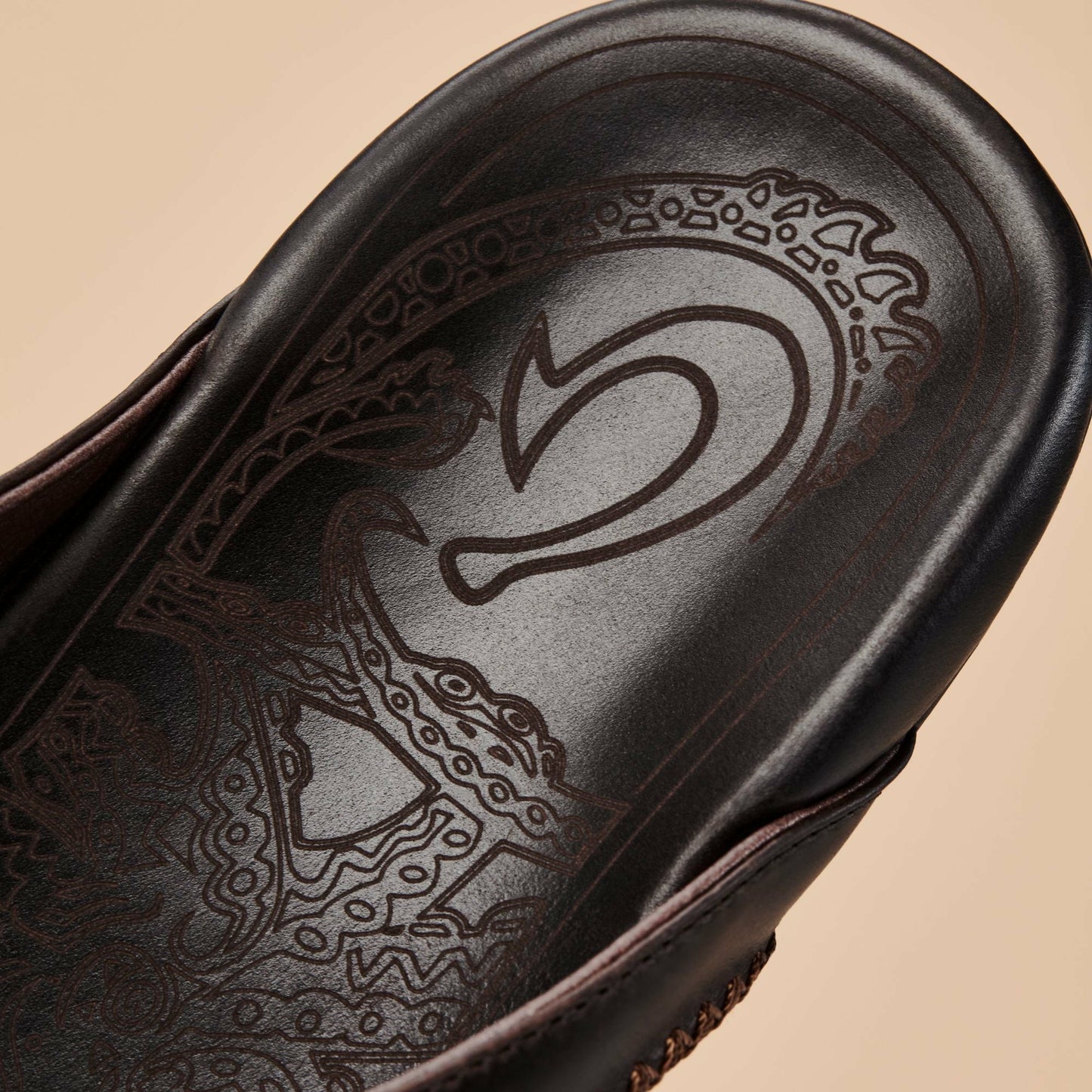 Olukai Mea Ola Leather Beach Sandals - Dark Java