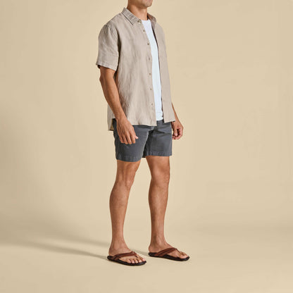 Olukai Mea Ola Leather Sandals - Tan / Dark Java