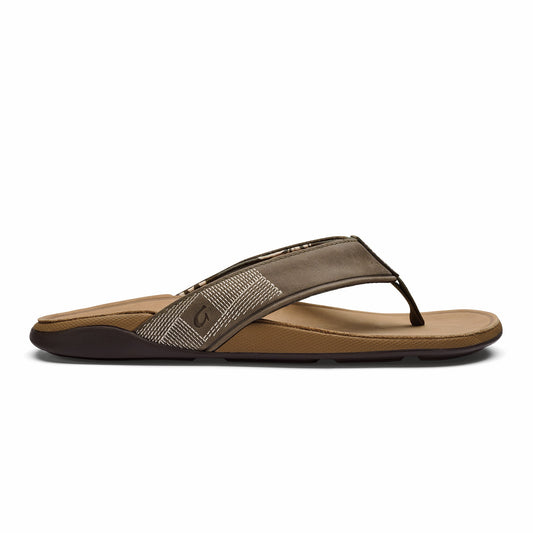 Olukai Tuahine Waterproof Leather Beach Sandals - Hunter