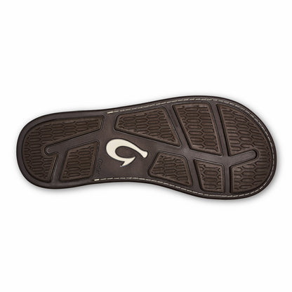 Olukai Tuahine Waterproof Leather Beach Sandals - Hunter
