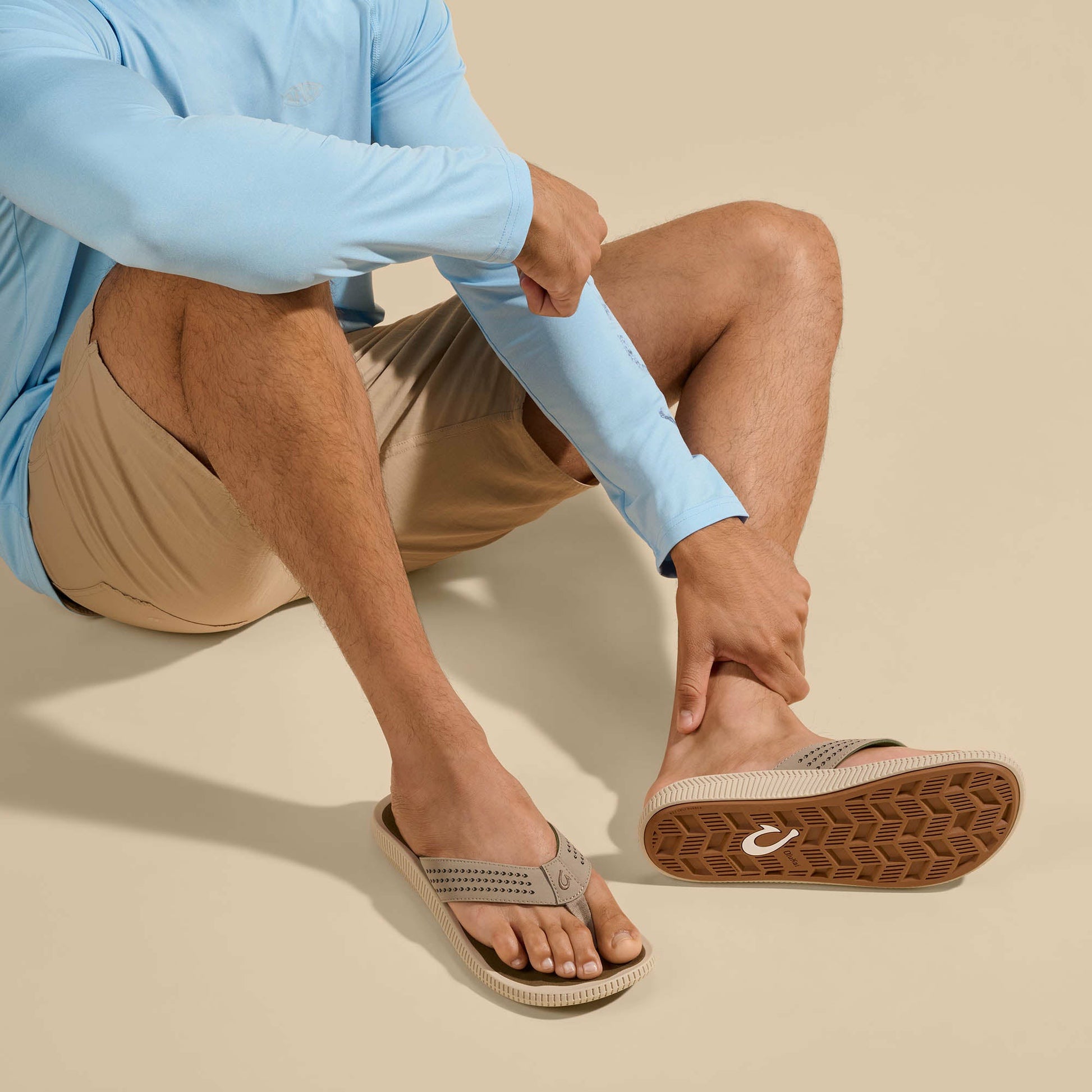 Olukai Ulele Water-Ready Beach Sandals - Clay / Mustang