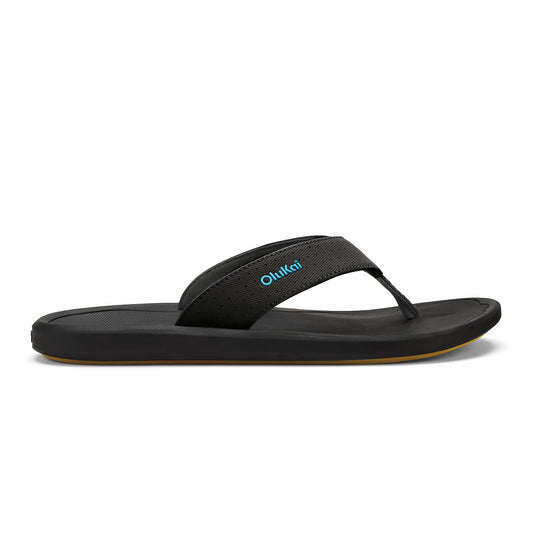 Olukai Ki‘i Water Ready Beach Sandals - Lava Rock / Bold Blue