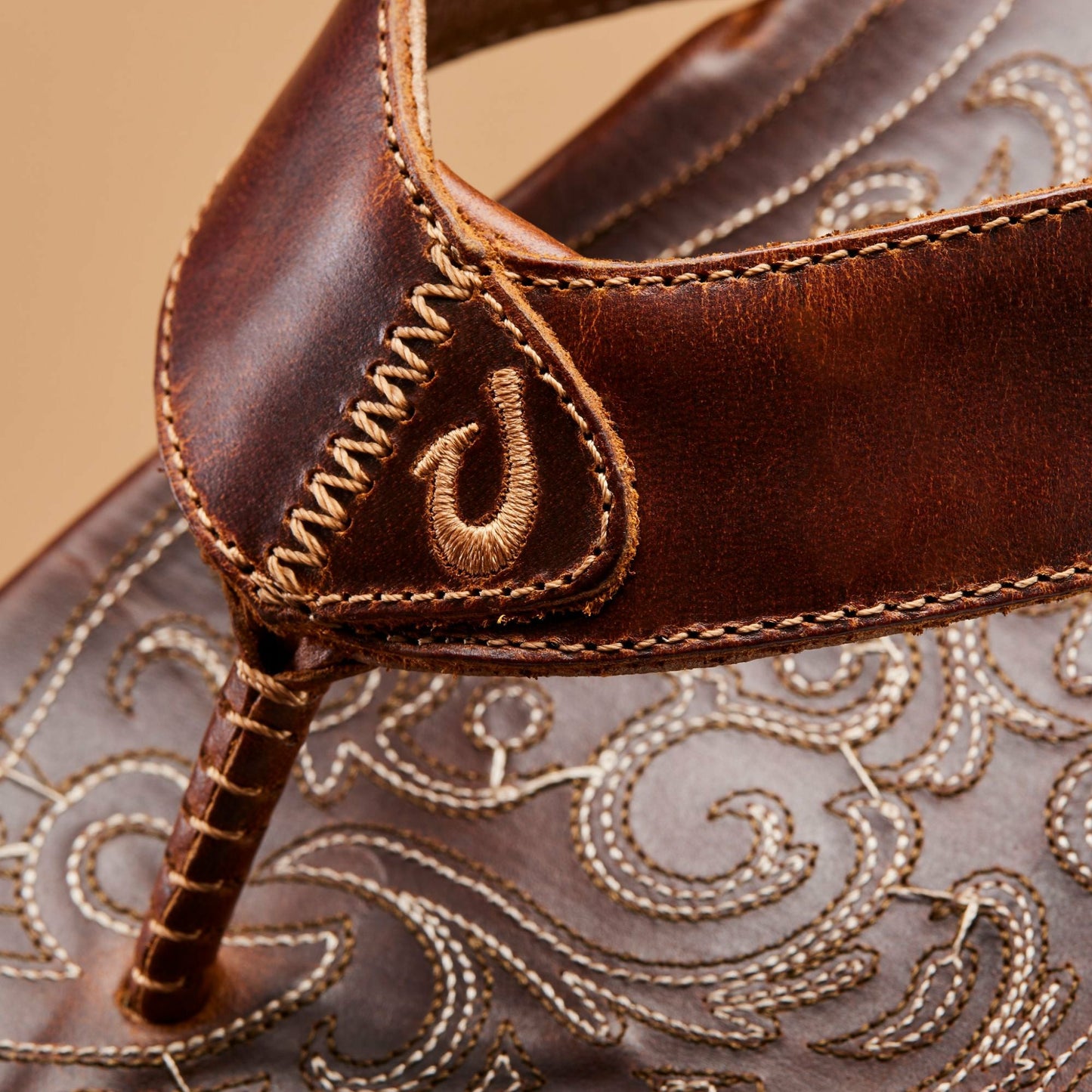 Olukai Mekila Full-Grain Leather Beach Sandals - Natural