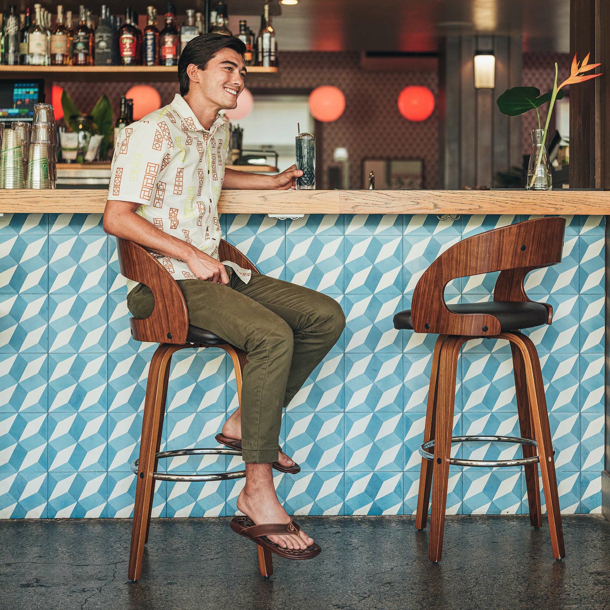 Olukai Mekila Full-Grain Leather Beach Sandals - Natural