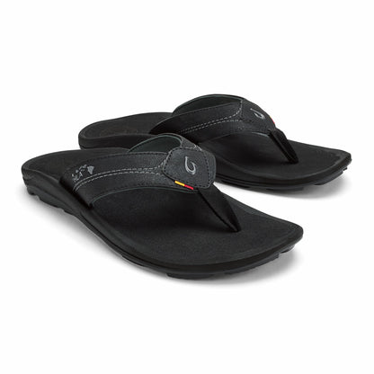 Olukai Kīpī Comfortable Beach Sandals - Black