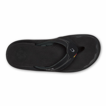 Olukai Kīpī Comfortable Beach Sandals - Black